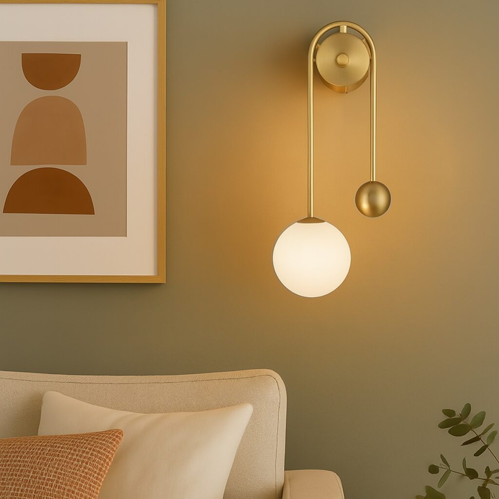 FELTON ARM WALL LIGHT ANTIQUE GOLD