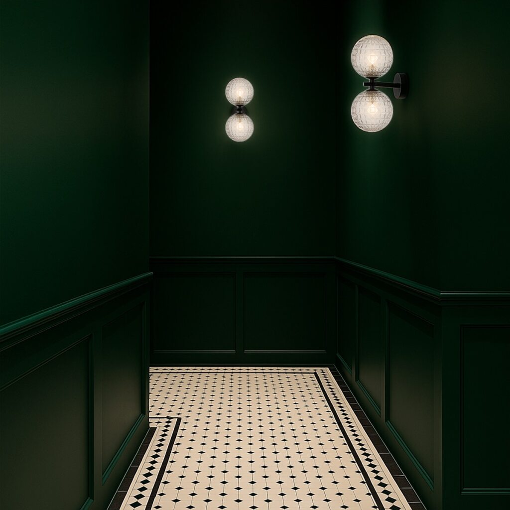 FELTON 2 LIGHT WALL LIGHT BLACK