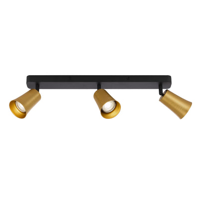 ALVEY 3 LIGHTS SPOT BAR GOLD BLACK from Australia's leading wholesale lighting supplier