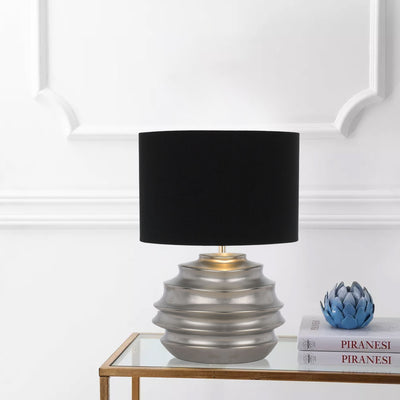 ARAS CERAMIC TABLE LAMP silver from Australia's leading wholesale lighting supplier