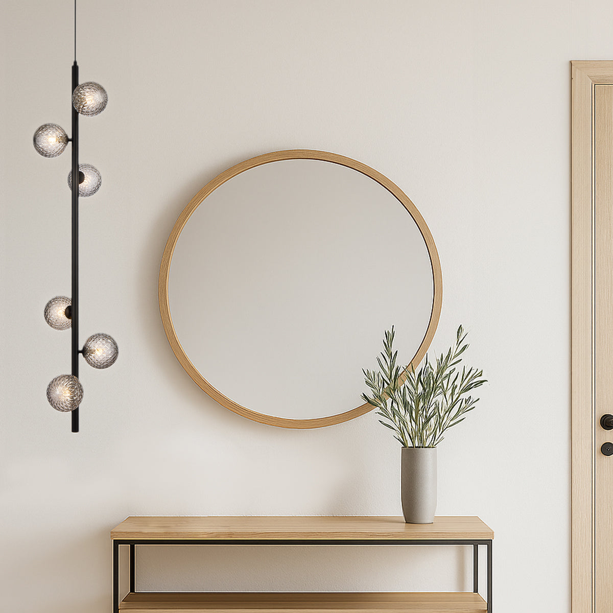 ELSON 6 LIGHT PENDANT BLACK