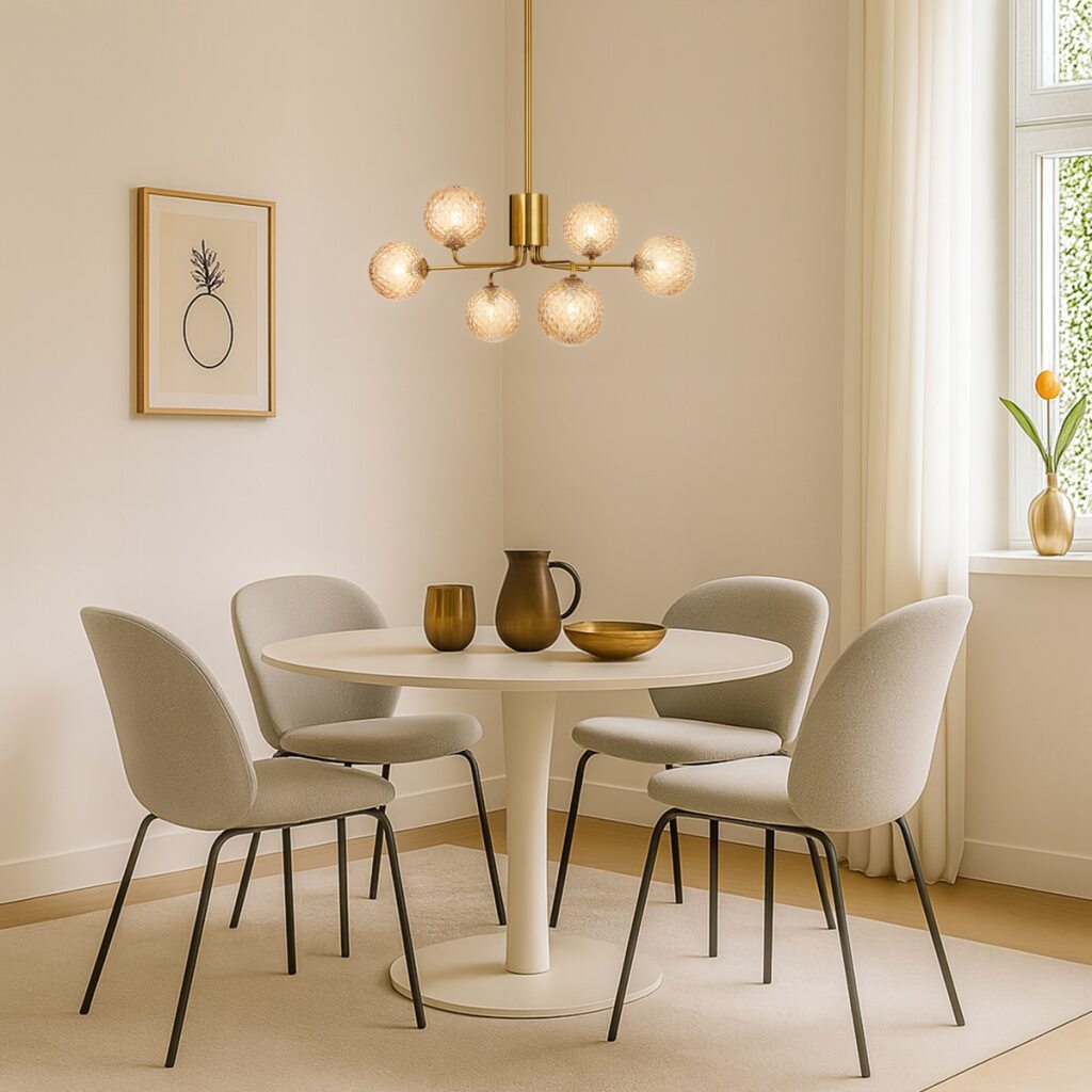 FELTON 6 LIGHT PENDANT ANTIQUE GOLD