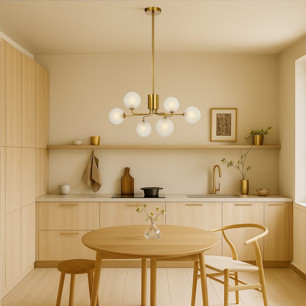 FELTON 6 LIGHT PENDANT ANTIQUE GOLD