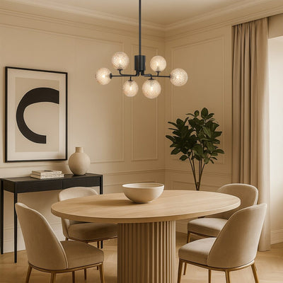 FELTON 6 LIGHT PENDANT BLACK