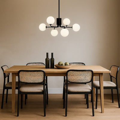 FELTON 6 LIGHT PENDANT BLACK