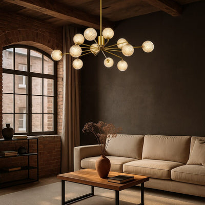 FELTON 12 LIGHT PENDANT ANTIQUE GOLD