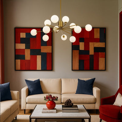 FELTON 12 LIGHT PENDANT ANTIQUE GOLD