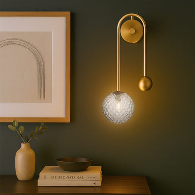 FELTON ARM WALL LIGHT ANTIQUE GOLD