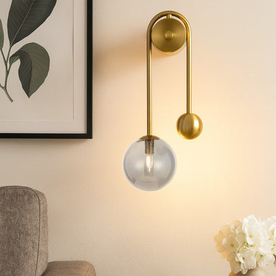 FELTON ARM WALL LIGHT ANTIQUE GOLD