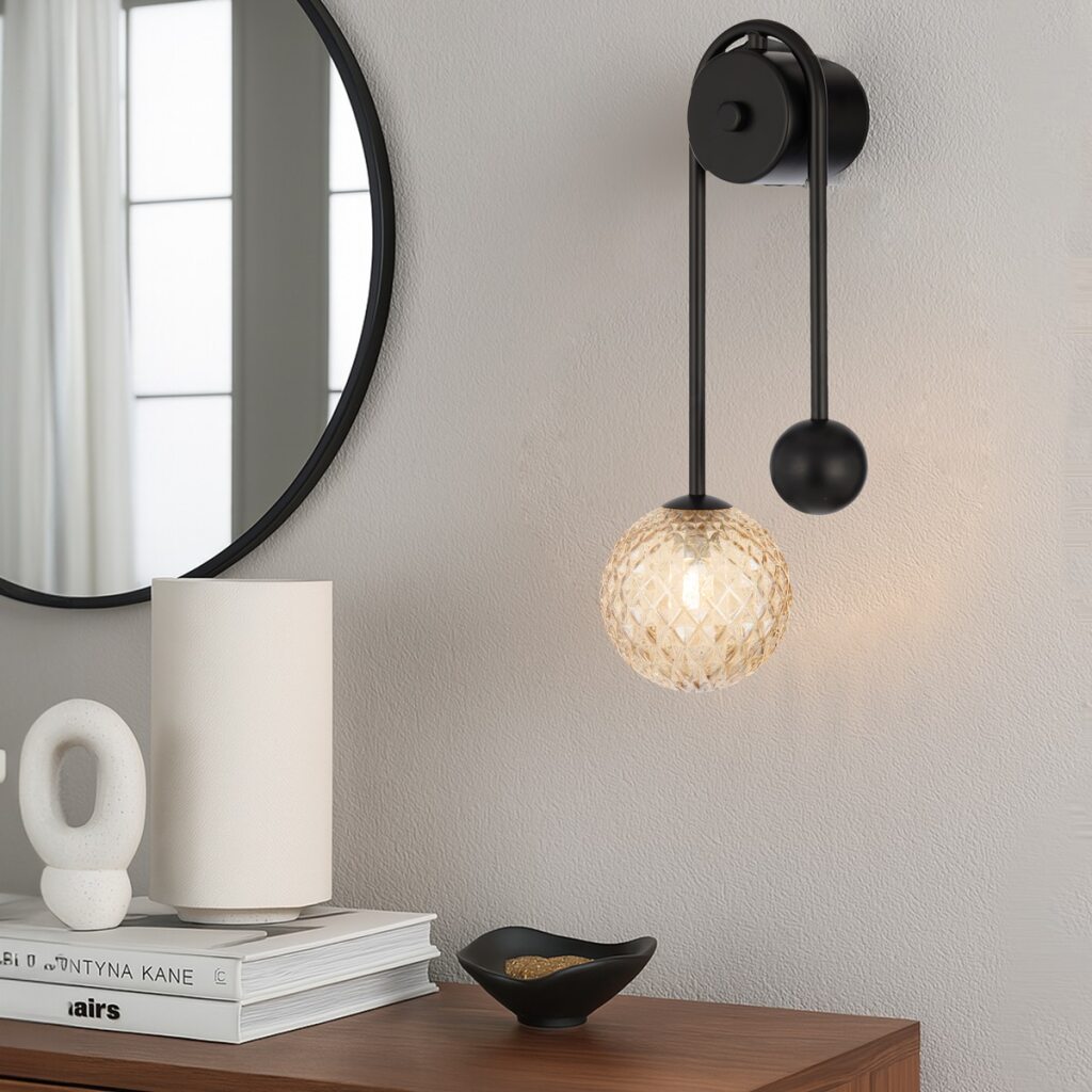 FELTON ARM WALL LIGHT BLACK