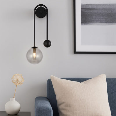 FELTON ARM WALL LIGHT BLACK