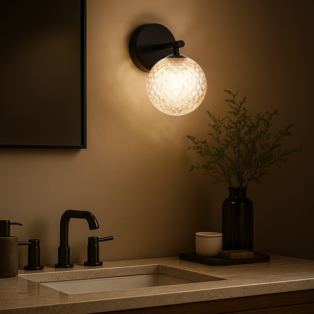 FELTON 1 LIGHT WALL LIGHT BLACK