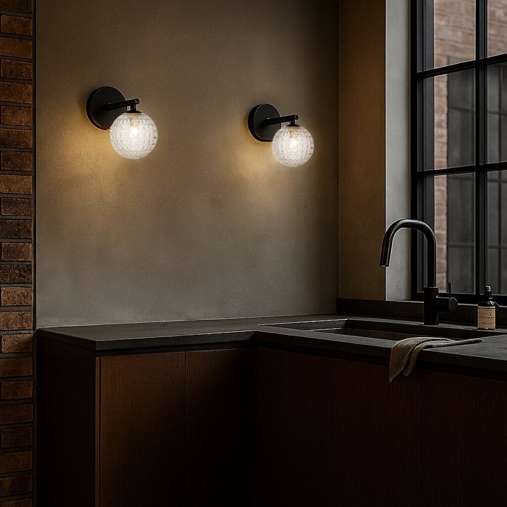 FELTON 1 LIGHT WALL LIGHT BLACK