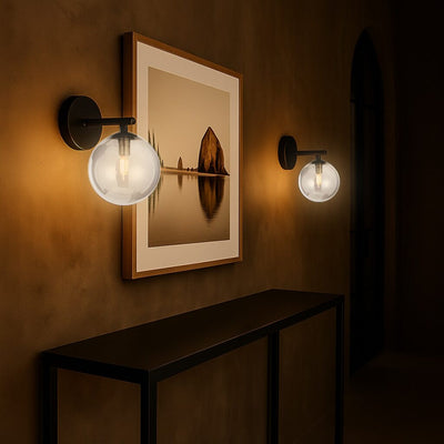 FELTON 1 LIGHT WALL LIGHT BLACK