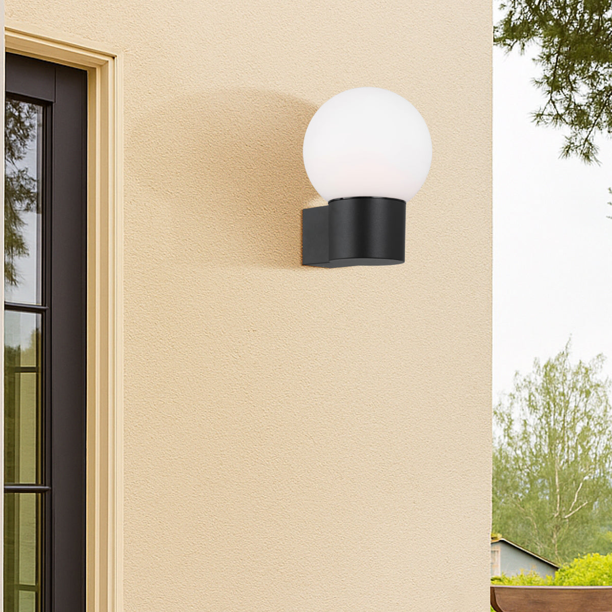 GOREM EXTERIOR WALL BRACKET BLACK/OPAL MATT