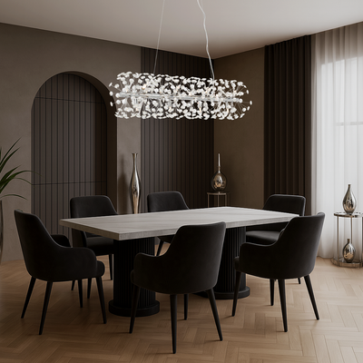 LERIDA 12 LIGHT RECTANGULAR PENDANT