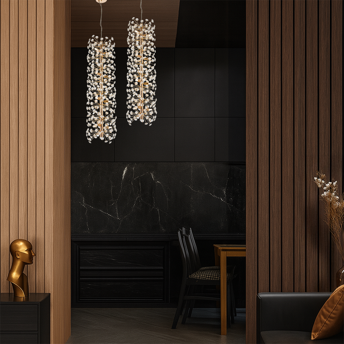 LERIDA 12 LIGHT VERTICAL PENDANT