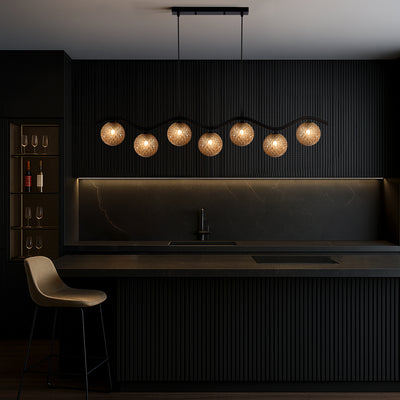 ORTON 7 LIGHT PENDANT BLACK