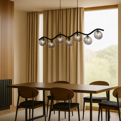 ORTON 7 LIGHT PENDANT BLACK