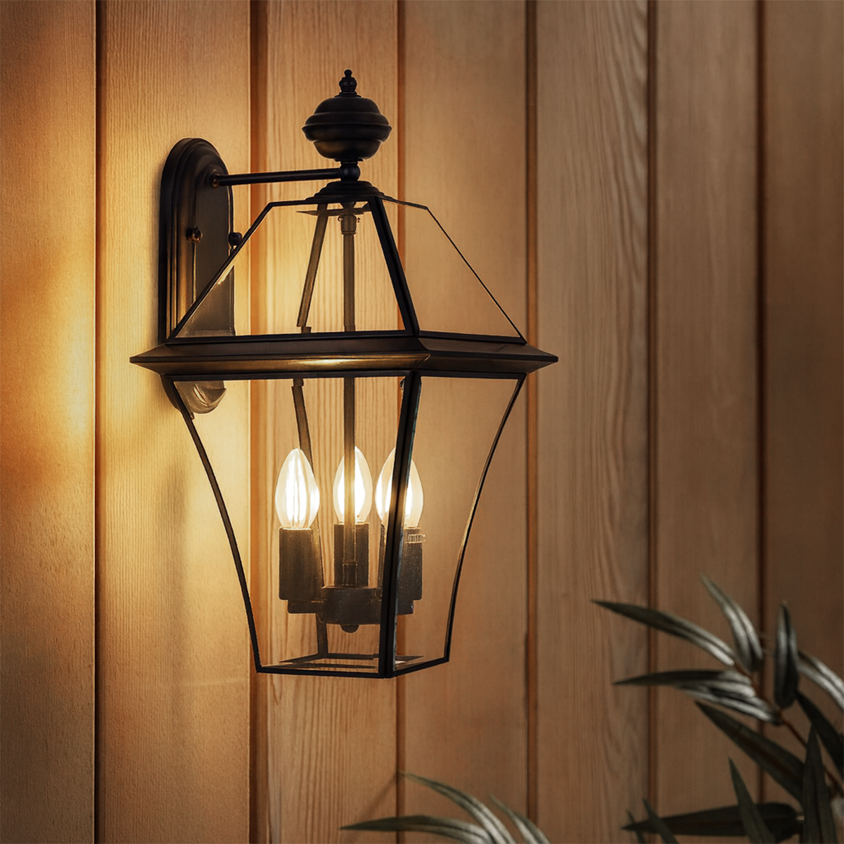RYE 27 SOLID BRASS EXTERIOR WALL LIGHT
