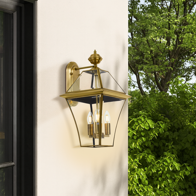 RYE 27 SOLID BRASS EXTERIOR WALL LIGHT