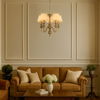 SIEDEL 5 LIGHT PENDANT W/SHADE