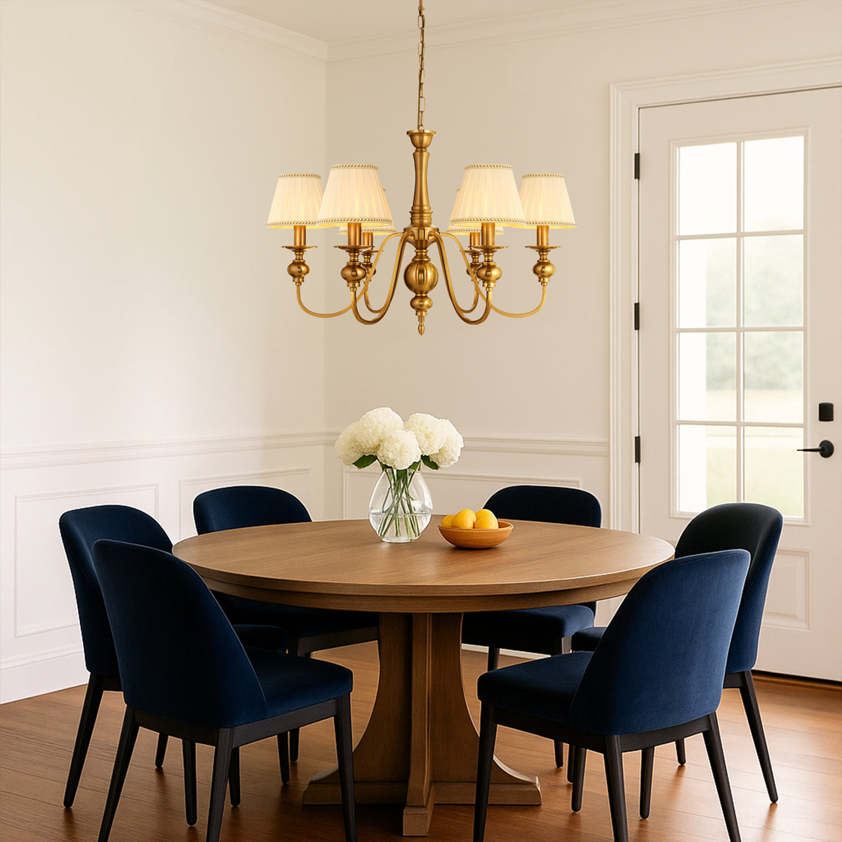 SIEDEL 6 LIGHT PENDANT W/SHADE