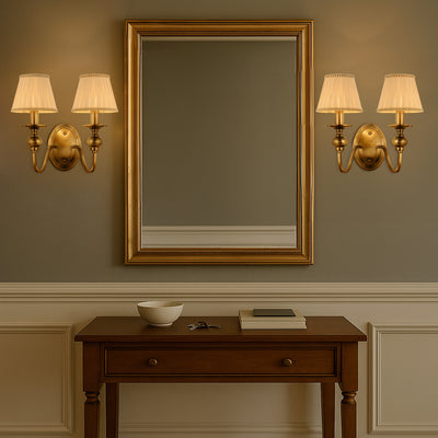 SIEDEL 2 LIGHT WALL LIGHTW/SHADE