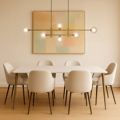 TYSON 6 LIGHT PENDANT ANTIQUE GOLD