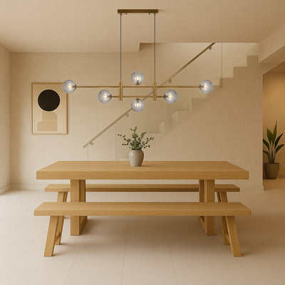 TYSON 6 LIGHT PENDANT ANTIQUE GOLD