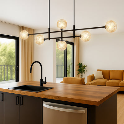 TYSON 6 LIGHT PENDANT BLACK