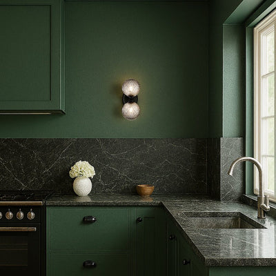 FELTON 2 LIGHT WALL LIGHT BLACK