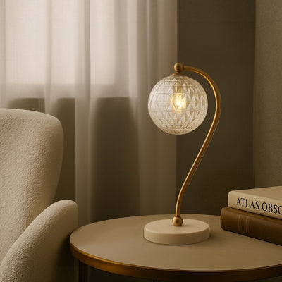 FELTON TABLE LAMP WHITE MARBLE