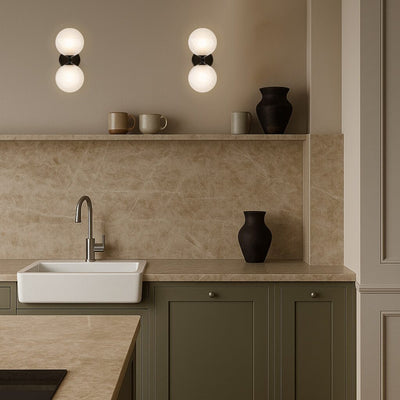 FELTON 2 LIGHT WALL LIGHT BLACK