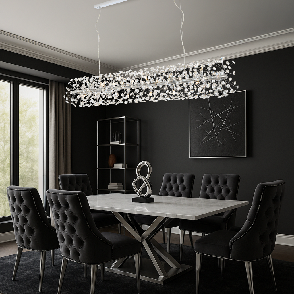 LERIDA 18 LIGHT RECTANGULAR PENDANT - LS2