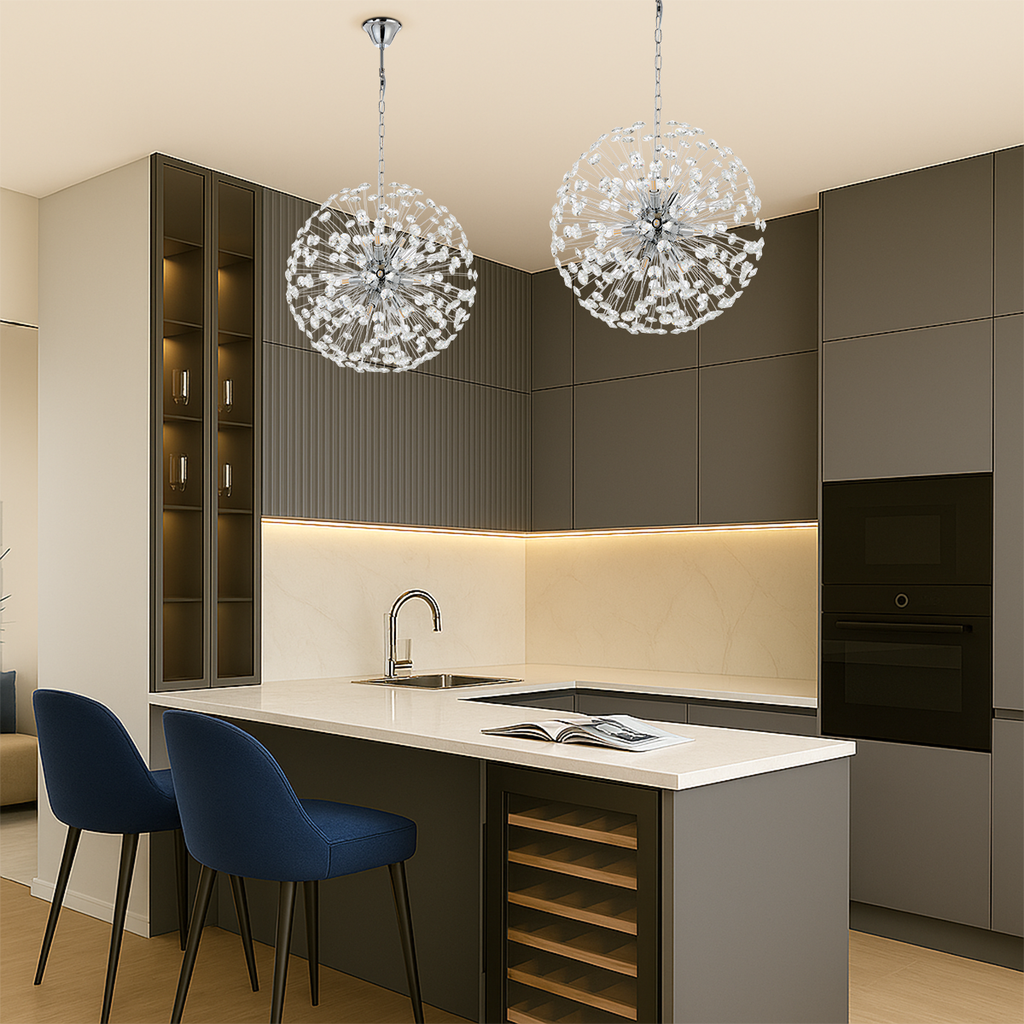 LERIDA 9 LIGHT ROUND PENDANT - LS2