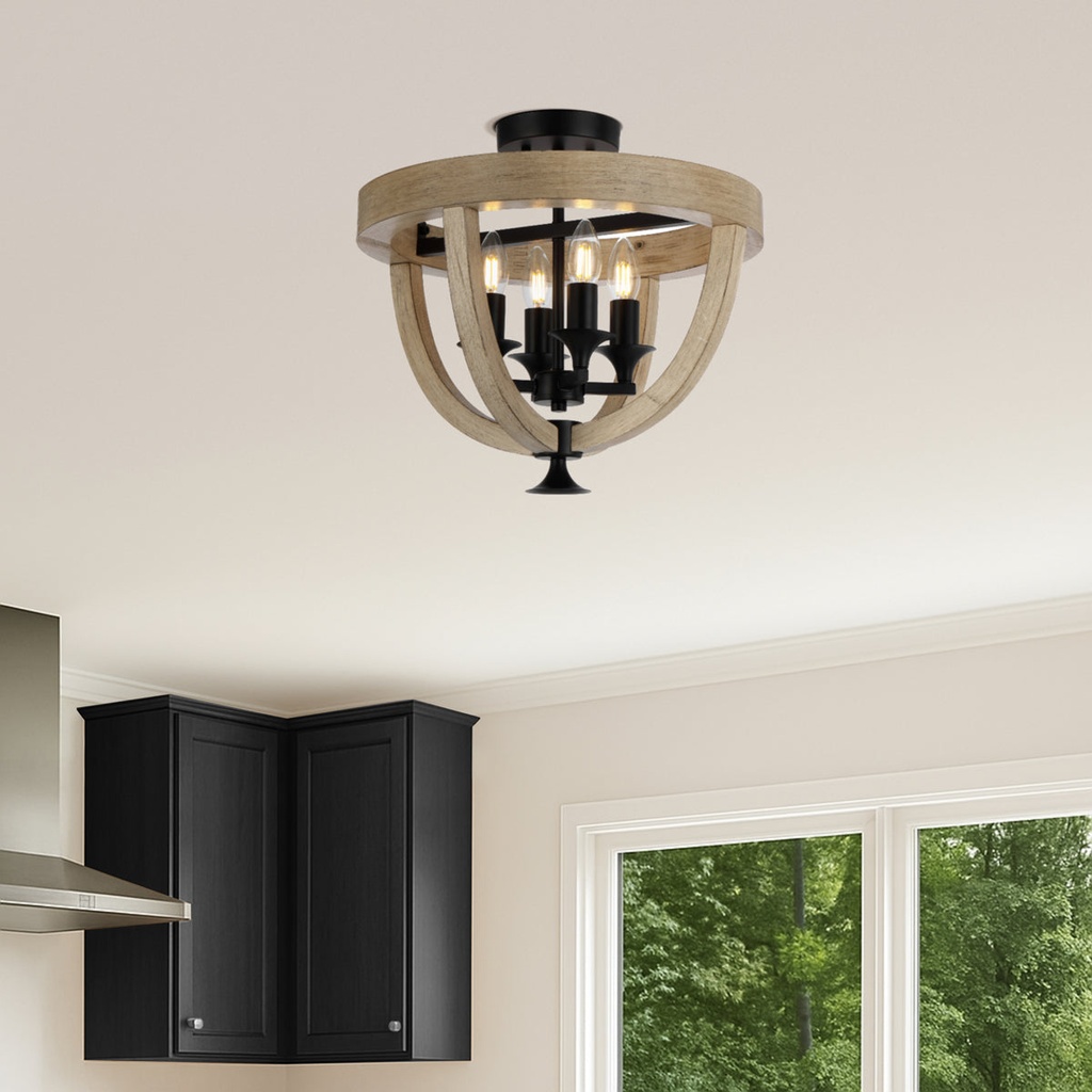 HOSLEY 4 LIGHT PENDANT CTC - LS1