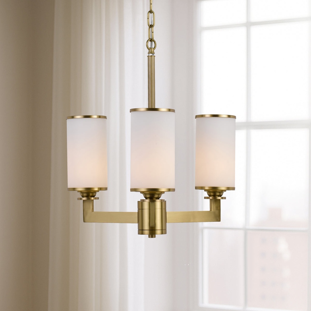 AHERN 3 LIGHTS PENDANT SOLID BRASS - LS1