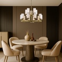 AHERN 15 LIGHTS PENDANT SOLID BRASS - LS1