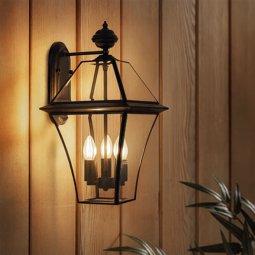 RYE 27 SOLID BRAS EXTERIOR WALL LIGHT - LS1