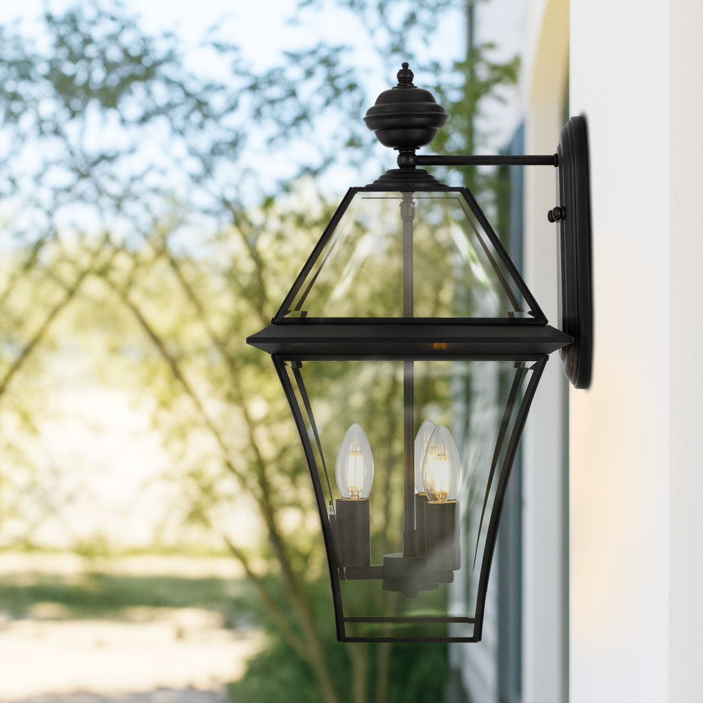 RYE 27 SOLID BRAS EXTERIOR WALL LIGHT - LS3