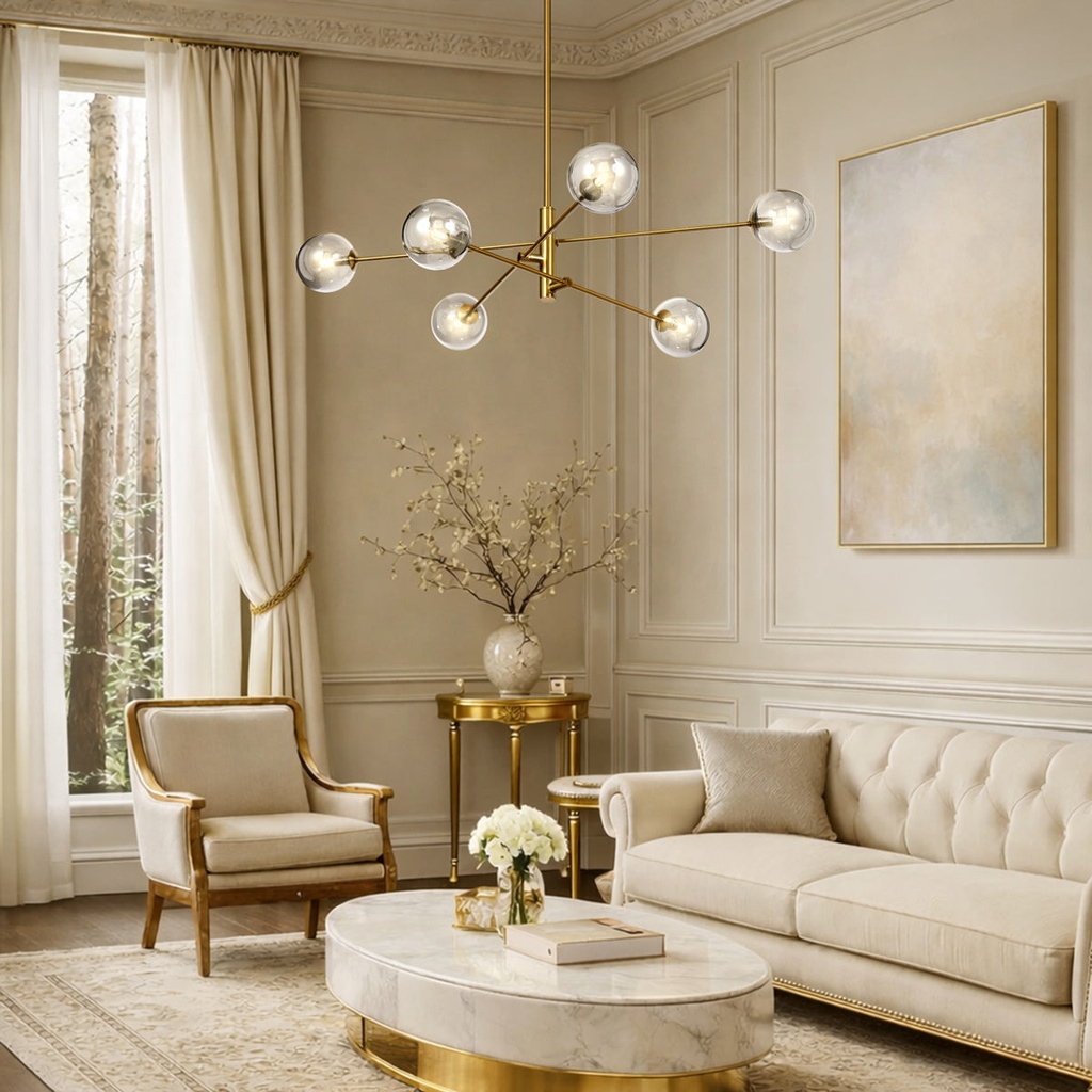 GASTON 6 LIGHT PENDANT - LS2