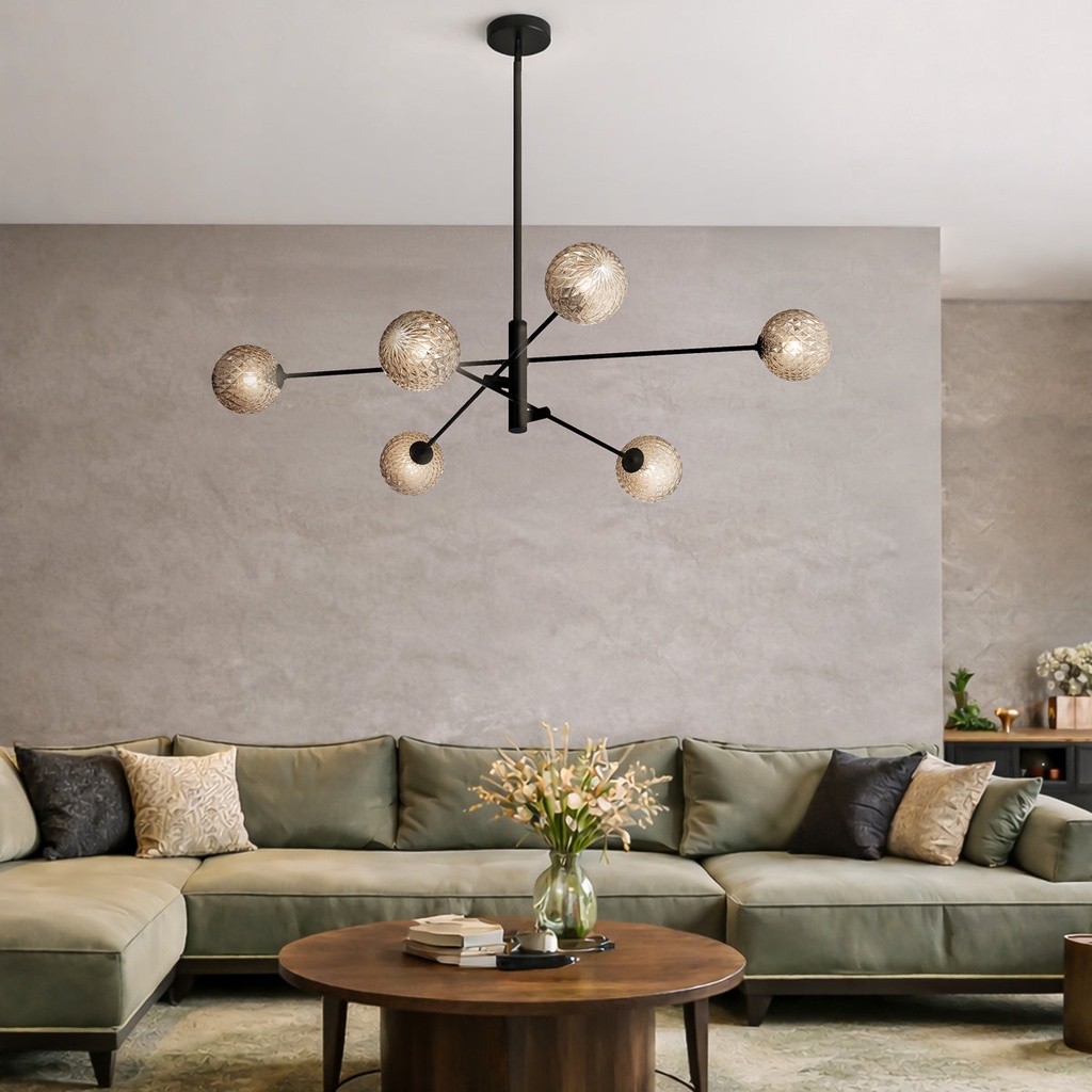 GASTON 6 LIGHT PENDANT - LS12