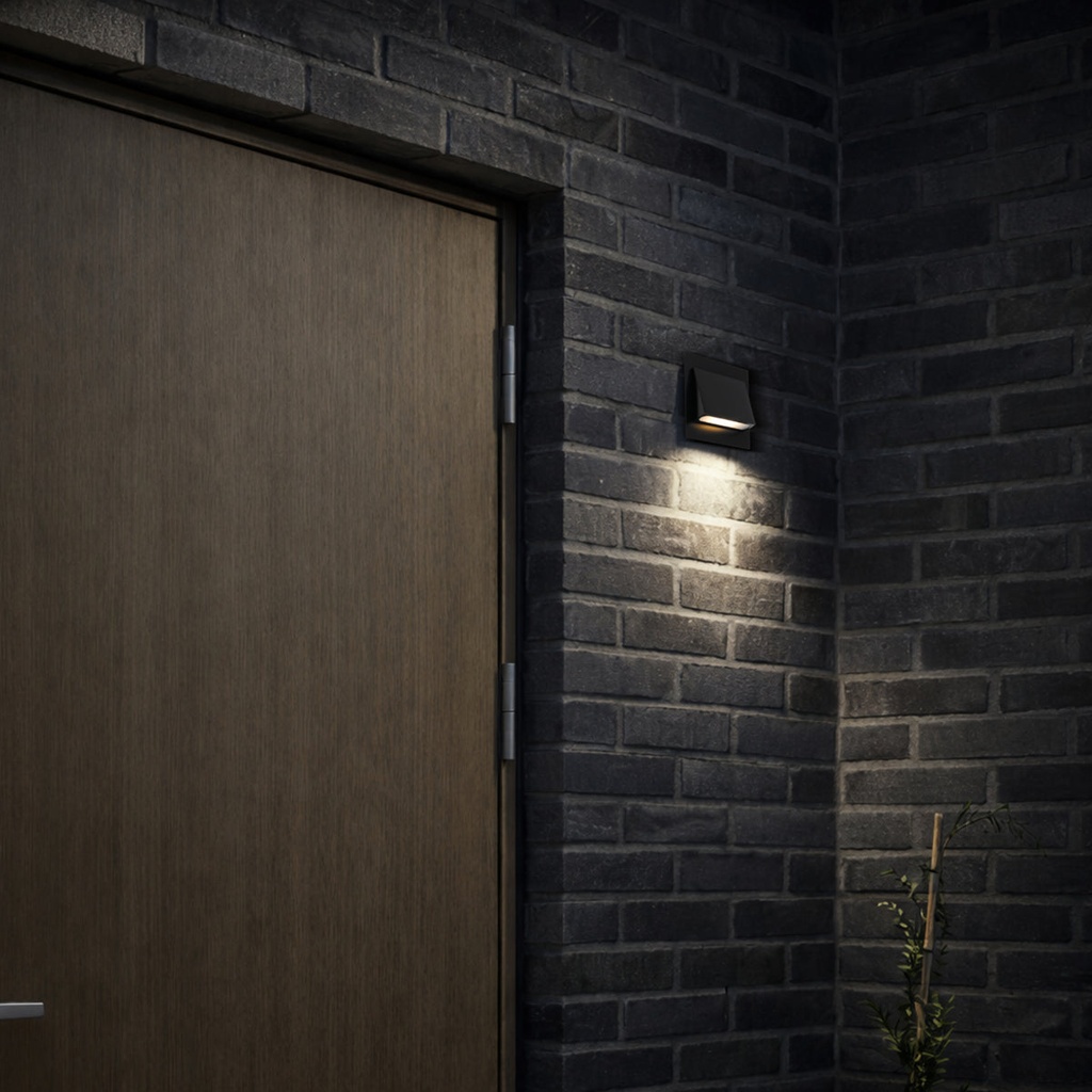 BREA SQUARE STAIR LIGHT BLACK - LS1
