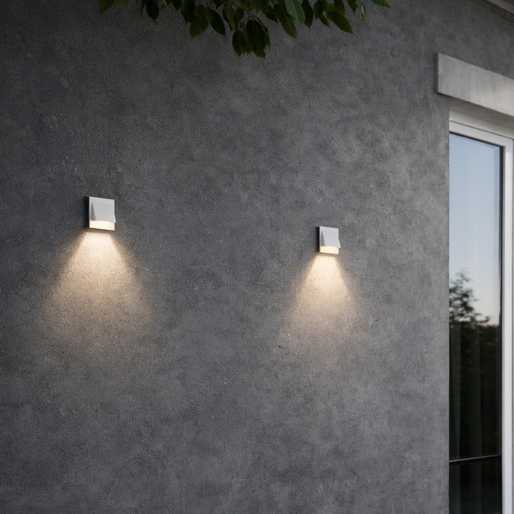 BREA SQUARE STAIR LIGHT WHITE - LS1