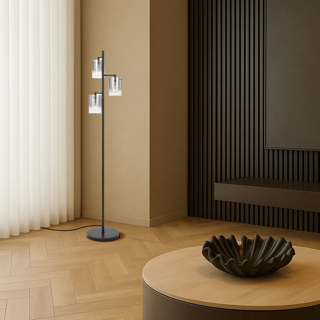 CREVIL 3LT  FLOOR LAMP - LS2