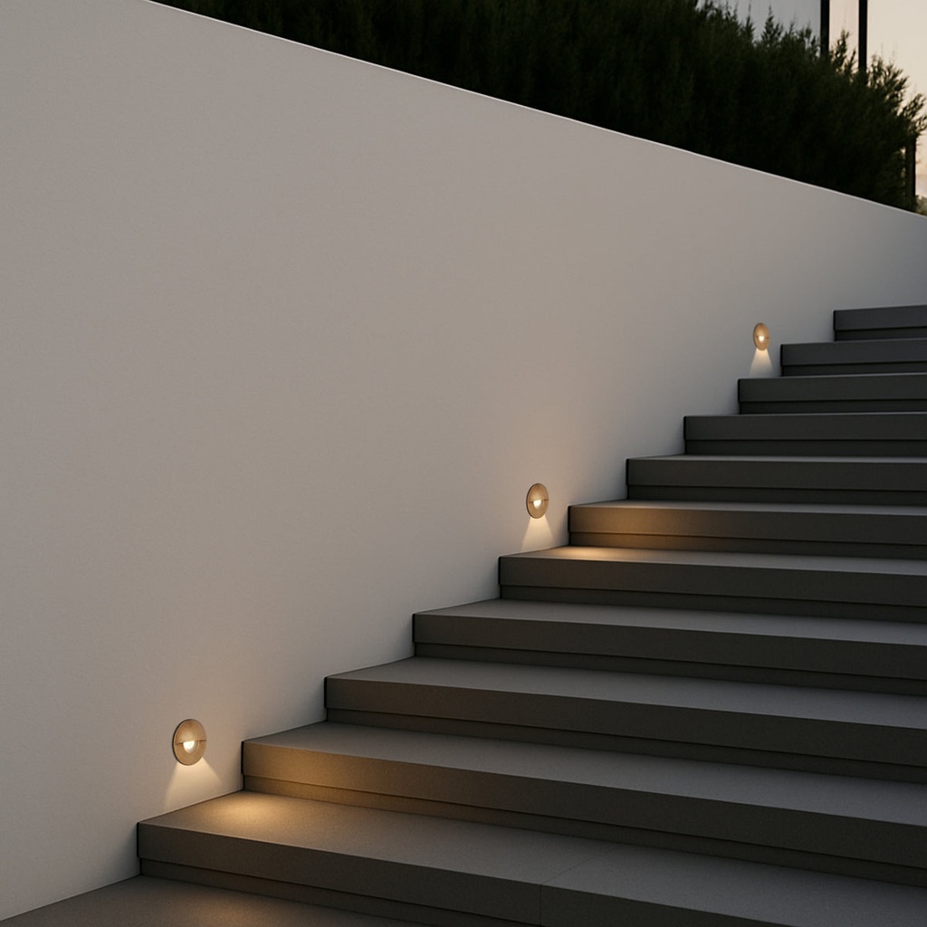 HALON BRASS STEP LIGHT - LS2