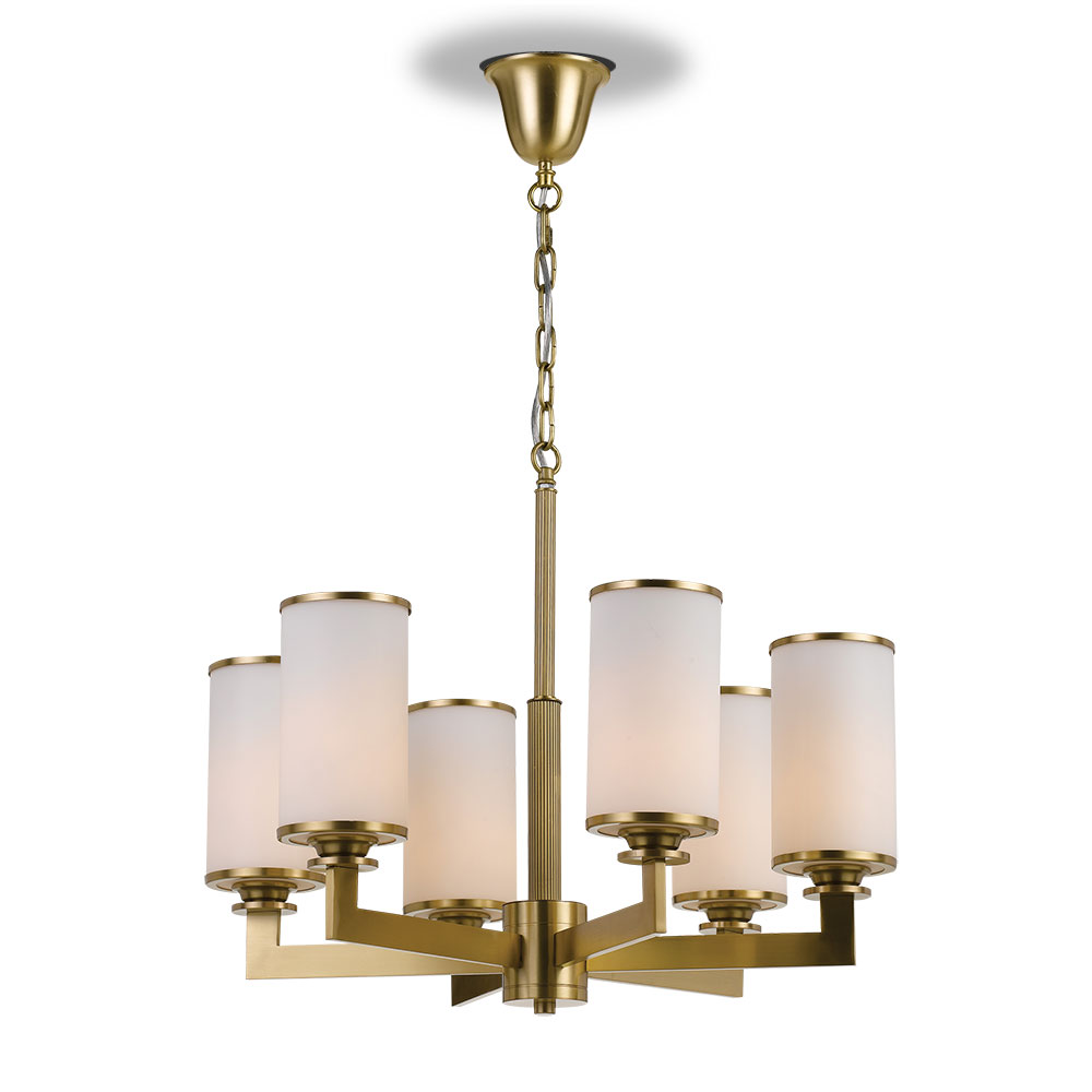 AHERN 6 PENDANT LIGHT SOLID BRASS