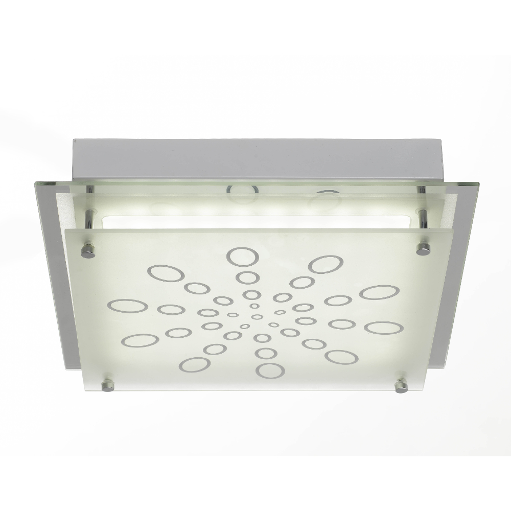 AZARO SQUARE LED OYSTER DIMMABLE CEILING LIGHT