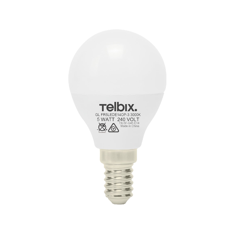 E14 G45 5W LED FANCY ROUND GLOBE OPAL NON-DIMMABLE